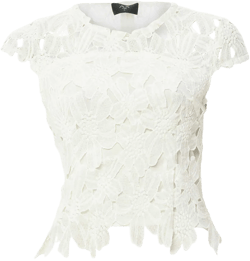 Cream Crochet Detail Top