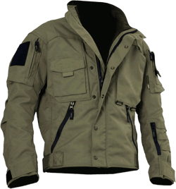 Men's Outdoor Cargo Tactical Jackets Multi-Pockets Stand Collar Military Jackets Lightweight Cotton Windbreaker Medium Army Green