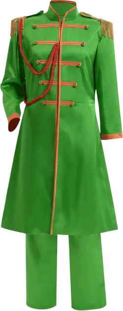 Men's 1960's British Pop-Star Costume Adults 60's Rock Band Musician Cosplay Jacket Costume Suit Medium Green