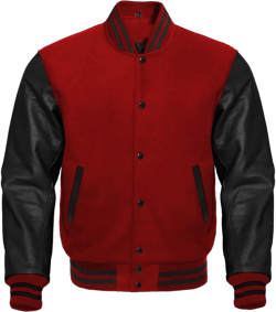 Premium Letterman Baseball School College Bomber Varsity Jacket Purple & Gold Genuine Leather Sleeves Red Black X-Small
