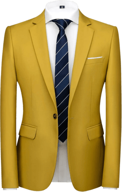 Mens Blazer Slim Fit Sport Coats 26 Colors Suit Jacket for Daily Business and Prom Party Mustard 42