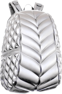 Scale Hi-Ho Silver Premium Lightweight 15" Laptop functional Durable Stylish Backpack Carry On Unisex Casual Travel Commuter Bag for Men & Women Hi-ho Silver