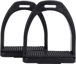 GLOGLOW 1 Pair Horse Stirrups, High Strength Plastic Horse Riding Stirrups with Non-Slip Rubber Pad Horse Tool