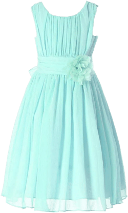 Bow Dream Junior Bridesmaids Little Girls Elegant Ruffle Chiffon Summer Flowers Girls Dresses 8 Mint