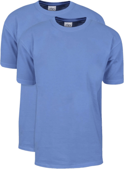 Shaka Wear Men's T Shirt – 2 Pack 7 oz Max Heavyweight Cotton Short Sleeve Crewneck Tee Top Tshirts Regular Big Size S-7XL 3X-Large Sky Blue