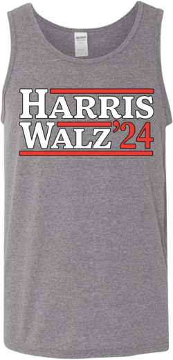 Kamala Harris Tim Walz Waltz T-Shirt 2024 | Democrat VP Vice President USA Election Logo Political Shirt Tank Top Small Heather Grey