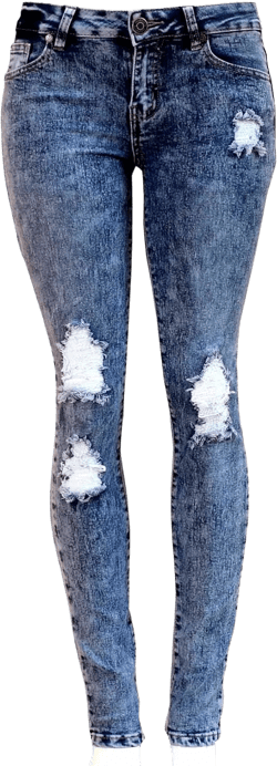 Womens Acid Blue Denim Jeans Destroy Skinny Ripped Distressed mid Rise Stretch Pants 11 Diamante Dj-x144r Blue