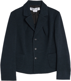 Wool Millano Rib Blazer, Navy