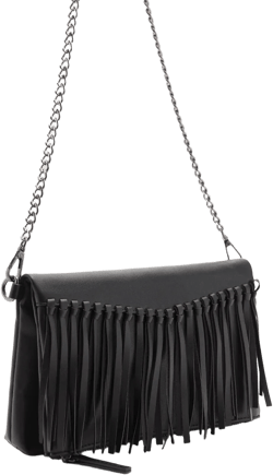 Fringed cross-body bag