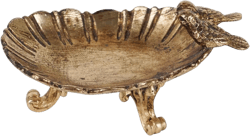 NIKKY HOME Vintage Gold Ring Holder Jewelry Dish, Antique Birds Trinket Display Decorative Metal Tray Bowl Classy Birthday Christmas Gifts for Women