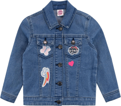 My Little Pony Girls Jean Jacket Twilight Sparkle and Pinkie Pie Outerwear For Kids 7 Blue