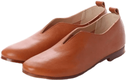 Recipe RP-222 V-Cut Slip-on Shoes, Made in Japan, Genuine Leather, Natural Shoes, Women's, Easy to Walk, Painless, Flat Shoes 24.0 cm 2E Camel