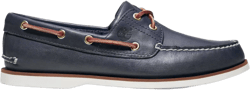 Timberland Men's Classic Two-Eye Boat Shoes, Medium Blue Full-Grain, 8.5W