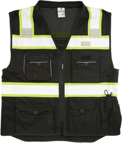 ML Kishigo - Black Heavy Duty Safety Vest Size: 5X-Large Multicolored