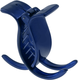 Camila Paris CP2419 French Hair Clip for Women, Blue, 3 Teeth Ponytail Holder, Girls Hair Claw Clips Jaw Fashion Durable Styling Hair Accessories for Women, Strong Hold No Slip Grip, Made in France