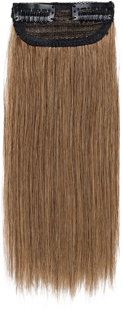 Hairro Human Hair Clip in Mini Hair Extensions for Men and Women 10 Inch #6 Light Brown Short Straight Clip on Remy Hair Wiglet Topper Seamless Filler Hairpieces for Thinning Hair and Baldness