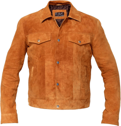 Mens Hugh Jackman Tan Brown Real Suede Leather Trucker Jacket Medium Tan Brown