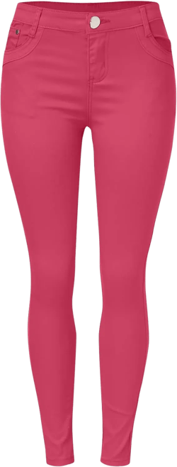 High Waisted Stretchy Skinny Jeans for Women Casual Solid Color Slim Fit Jeggings Denim Pants Trousers with Pockets