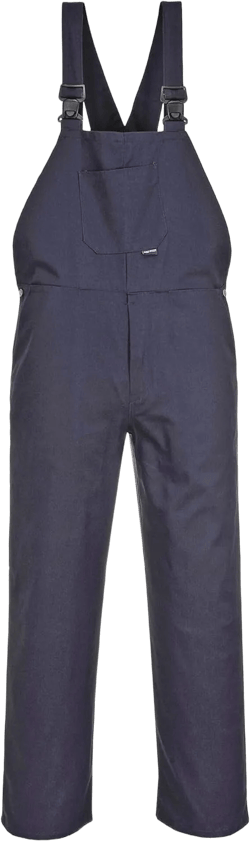 Portwest C881 Men's Adjustable Cotton Bib and Brace Overalls X-Large Navy