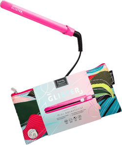 Glister Mini Straightener Carrying Pouch, Salon-Grade Travel Flat Iron, Flat Wand, for Normal, Thin, Dry, and Frizzy Hair, Holiday Gift for Girls or Guys-(Adventurist)(Flamingo) Adventurist (Flamingo)