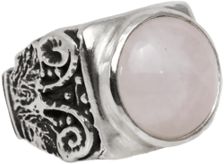 Rose Quartz Ionic Column Ring