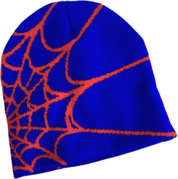 Fashion Women Spider Beanie Hat Beanie, Aesthetic Y2K Winter Knit Skull Cap Beanie Slouchy Casual Streetwear Beanies Medium Blue-red