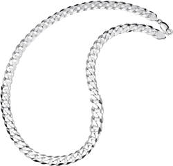 Metal Masters Men's 7MM Sterling Silver 925 Italian Curb Chain Necklace 20" 22" 24" 26" 28" 30"