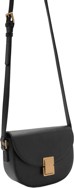 Crossbody bag with metal closure