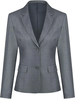 YUNCLOS Women's Casual Long Sleeve Button Slim Work Office Blazer Jacket Dark Gray Large