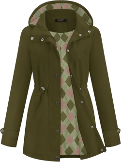 Avoogue Rain Jacket for Women Waterproof Lightweight Hooded Raincoat for Hiking Travel Outdoor : Clothing, Shoes & Jewelry