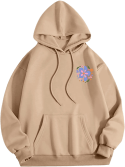 Pink Graphic Hoodie For Women 2024 Cute Preppy Hoodies Teen Girls Oversized Sweatshirt Y2k Drawstring Pullover With Pockets