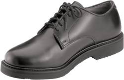 Leather Military Uniform Oxford Dress Shoe Black