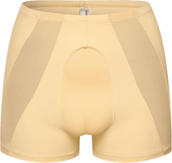 Men's Hiding Gaff Panty Shapwear Transgender Underwear Crossdressing Briefs with Lace Large B-beige
