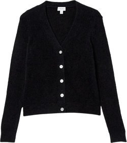 The Drop Women's Francine V-Neck Button Front Cozy Cardigan X-Small Black