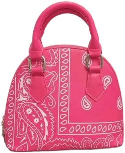 Fashion Leather Tote Bag for Women Bandana Print Handbag