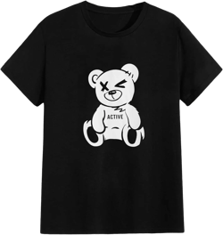 OYOANGLE Men's Summer Graphic Short Sleeve Crewneck T-Shirt Tee Shirts Large Black