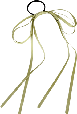 Colorful Long Ribbon Bowknot Hair Scrunchies Elastic Hair Ropes Summer Ponytail Holder Festival Woman Hair Supplies Hair Rope, Green