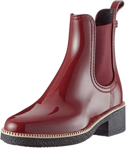 Lemon Jelly Women's Chelsea Boots - Casual, Lemon-Scented Rain Boots - Water-Friendly Ankle Booties - Comfortable Slip-On Boots - Trendy Shoe for Ladies or Girls 9.5 Red Wine 02