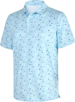Mens Golf Shirt Seamless Mens Polo Shirts Fashion Print Mens Golf Polo Short Sleeve Dry Fit Golf Shirts for Men Large Tb-20-light Blue