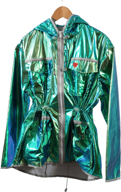 Step into Retro Cool: Embrace Fun and Style with our Iridescent Mint Green Jacket