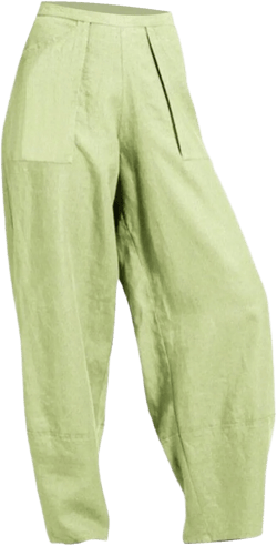 Cotton Linen Pants Women Casual Loose Wide Leg Summer Pants Lightweight Plus Size Pocket Vacation Beach Harem Pants Mint Green XX-Large