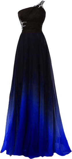 Kivary Sheer Beaded Halter Gradient Ombre Chiffon Long Prom Evening Dresses 12 A Black Royal Blue