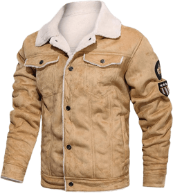 Bronze Biker Suede Shearling Jacket