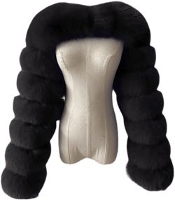 Fluffy Faux Fur Women's Scarlf Stole Shawl Shrug Wraps Mini Jacket Cover Up Outwear Tops with Sleeves Black X-Large