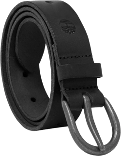 Timberland Women's Casual Leather Belt for Jeans Black (Oval) Large (35-41)