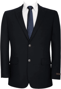 AMY ZHU Men's Wool Blend Blazer Classic Fit Tweed Sport Coat Modern Winter Suit Jacket 44Regular Navy