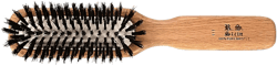 Bass Brushes - Men's Hair Brush with 100% Pure Bass Premium Select Natural Boar Bristle FIRM Natural Wood Handle 7 Row Cushion Style Oak Wood