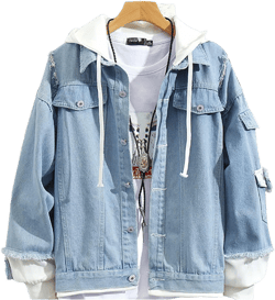 Lpstop Womens Jean Jacket Girl with Style Denim Jacket Button Down Denim Hoodie Gift for Teens Small D
