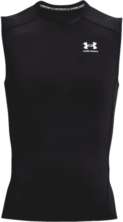 Under Armour Men's HeatGear Armour Compression Sleeveless Shirt 1361522-001 Black