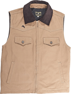 Wyoming Traders Men's Cody Concealed Carry Regular Tan Vest (CCT) Large Browntan
